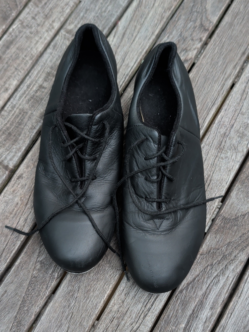 Bloch Black Leather Lace-Up Dance Mules